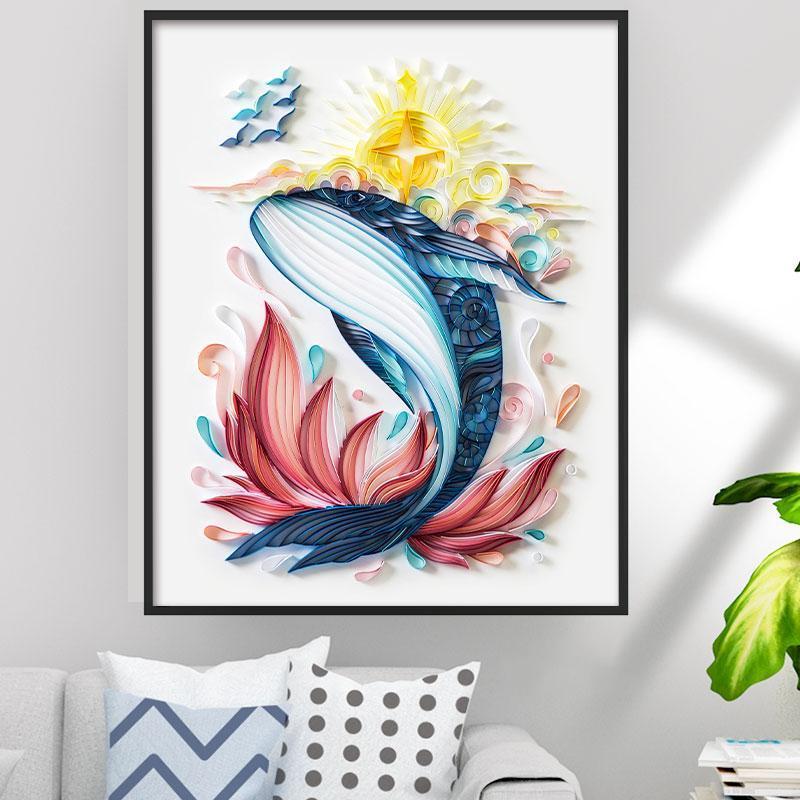 Paper Filigree painting Kit - Whale