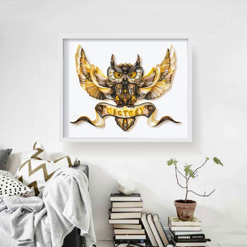 Paper Filigree painting Kit - OWL