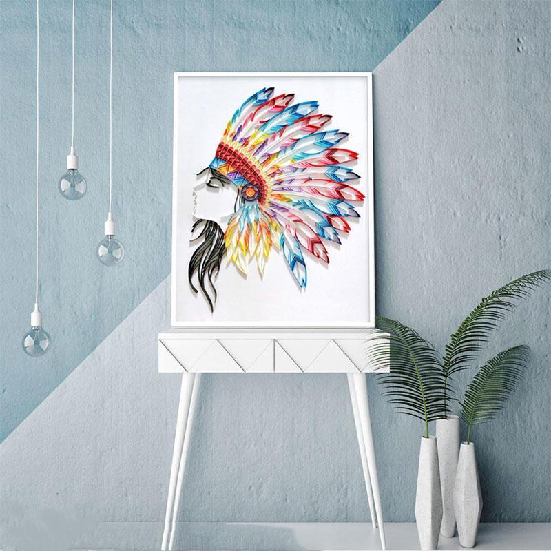 Paper Filigree painting Kit - Indian