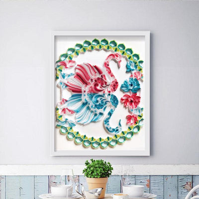 Paper Filigree painting Kit- SWAN