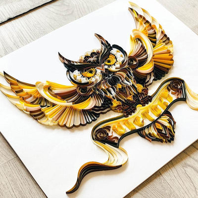 Paper Filigree painting Kit - OWL