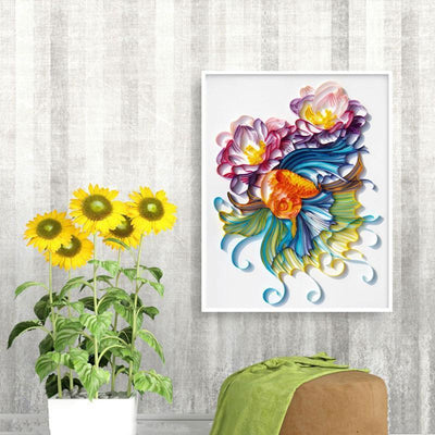 Paper Filigree painting Kit - Goldfish