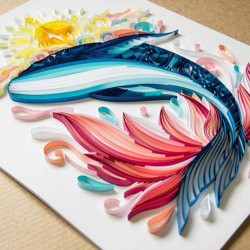 Paper Filigree painting Kit - Whale