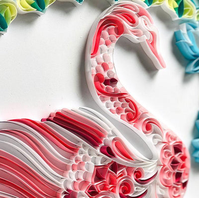 Paper Filigree painting Kit- SWAN