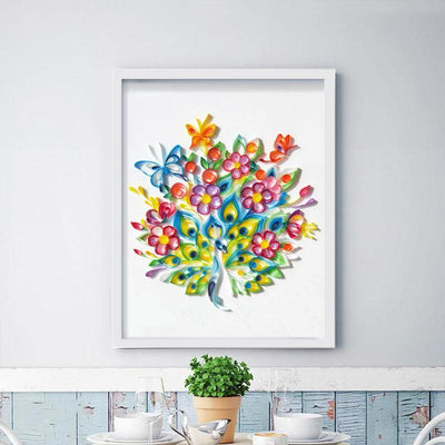 Paper Filigree painting Kit - Peacock