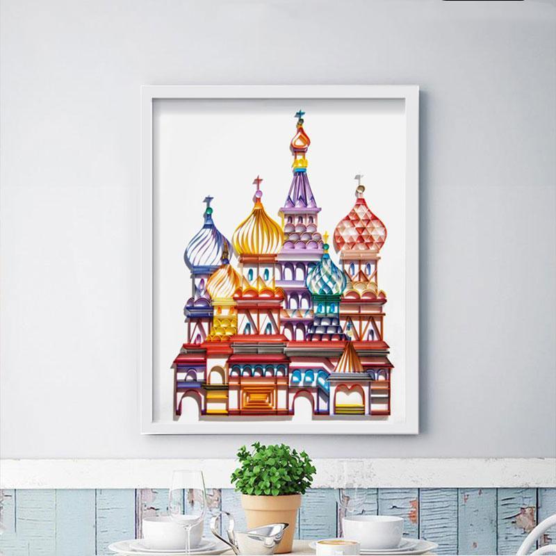 Paper Filigree painting Kit - Castle