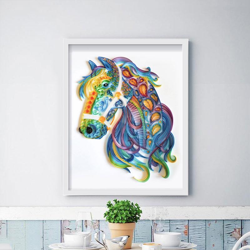 Paper Filigree painting Kit - Horse