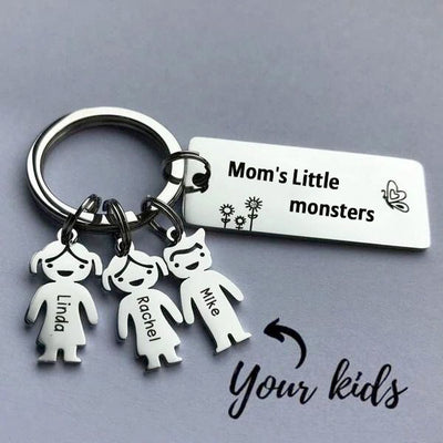 Mother's Day Gift Customized Family Kids Charm Keychain