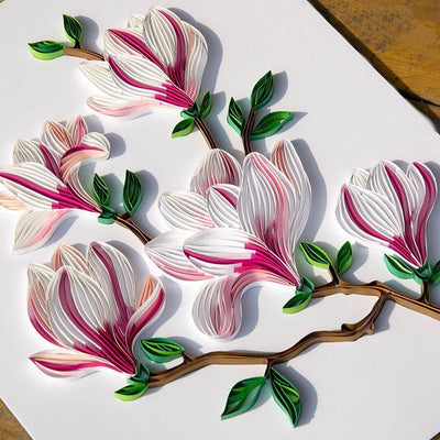Paper Filigree painting Kit - Magnolia