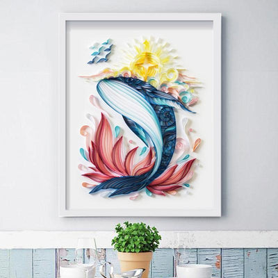 Paper Filigree painting Kit - Whale