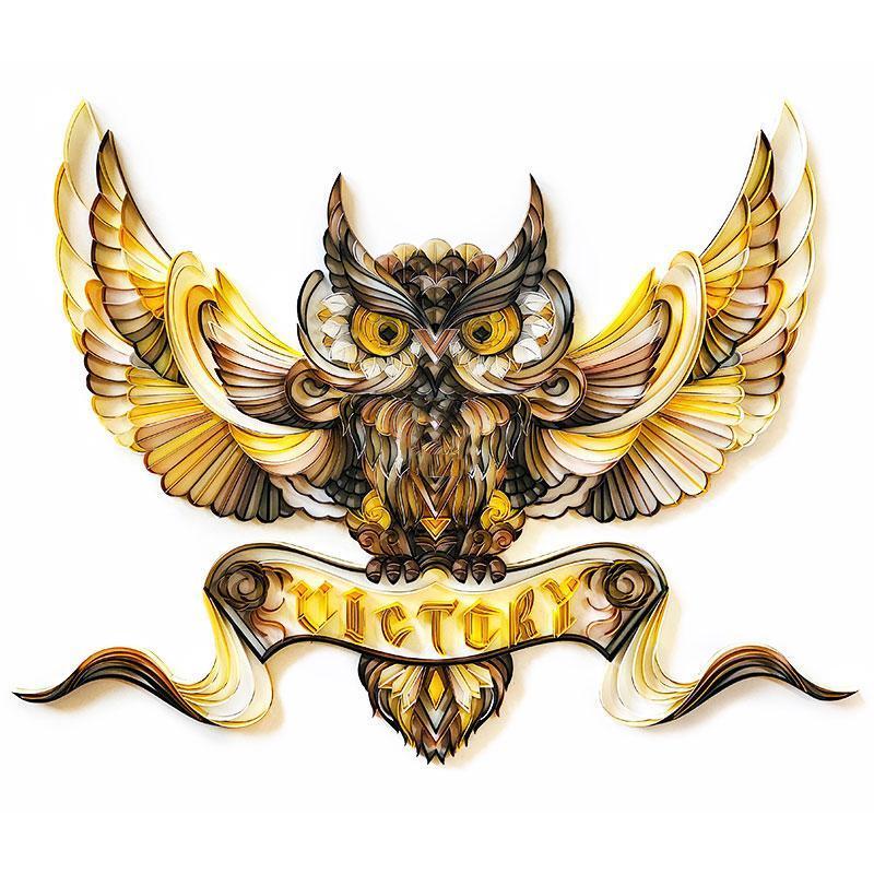 Paper Filigree painting Kit - OWL