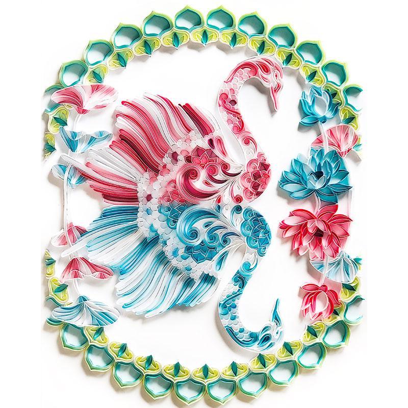 Paper Filigree painting Kit- SWAN