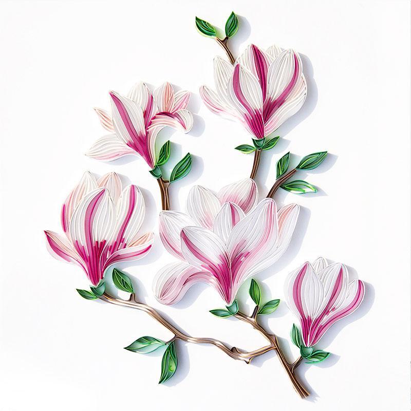 Paper Filigree painting Kit - Magnolia
