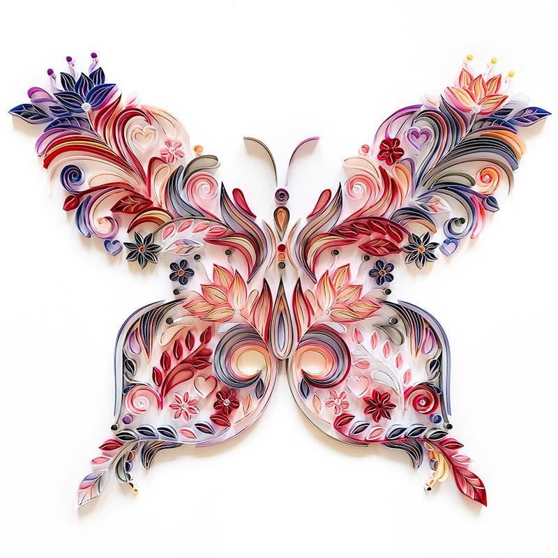 Paper Filigree painting Kit - Butterfly