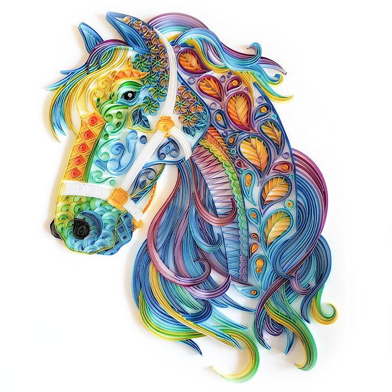 Paper Filigree painting Kit - Horse