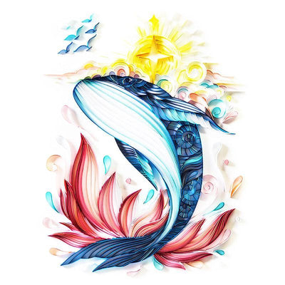 Paper Filigree painting Kit - Whale