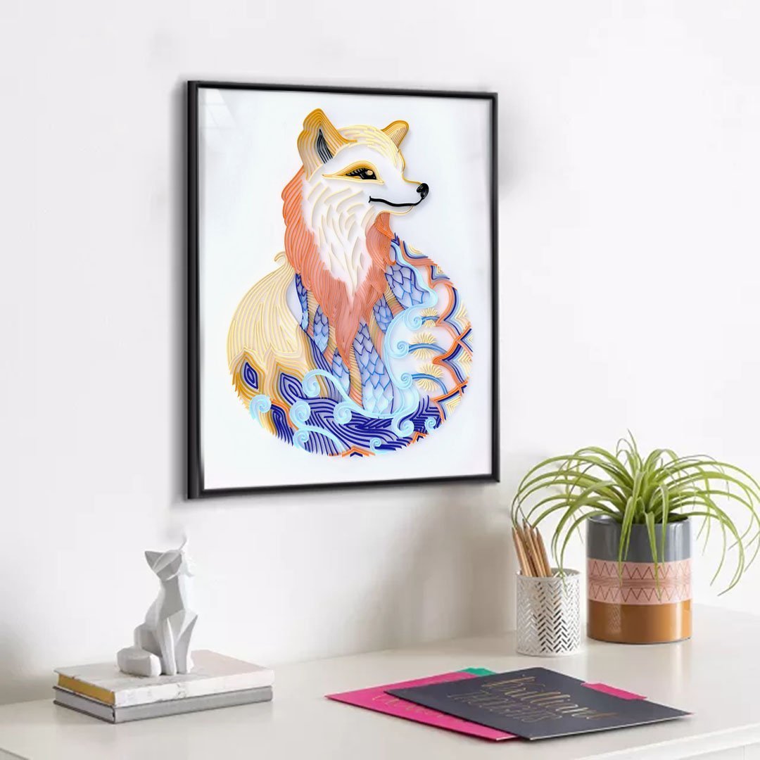 Paper Filigree painting Kit - FOX