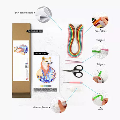 Paper Filigree painting Kit - FOX