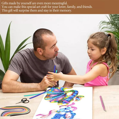 Paper Filigree painting Kit - Mermaid