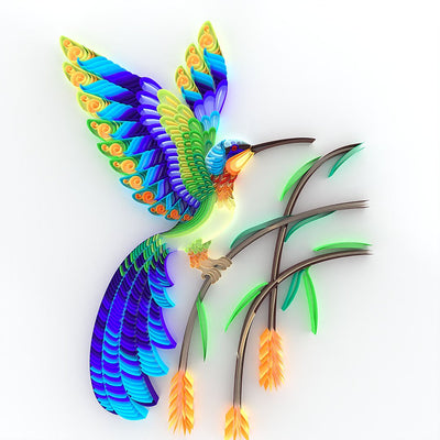 Paper Filigree painting Kit - Hummingbird