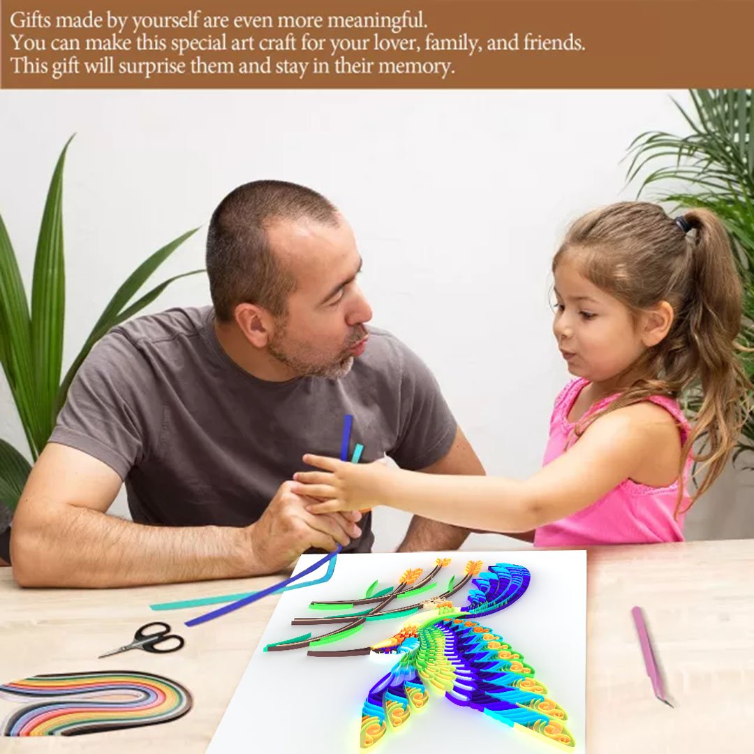 Paper Filigree painting Kit - Hummingbird