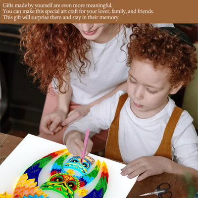 Paper Filigree painting Kit - Charming Owl