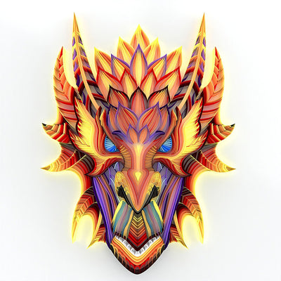 Paper Filigree painting Kit- Dragon