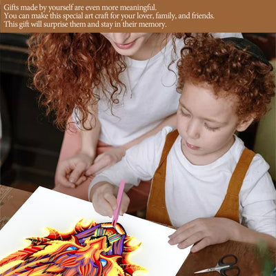 Paper Filigree painting Kit- Dragon