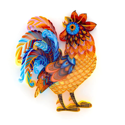 Paper Filigree painting Kit- Rooster