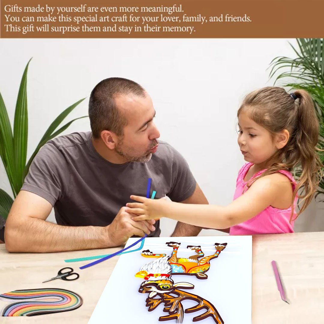 Paper Filigree painting Kit -Christmas Deer