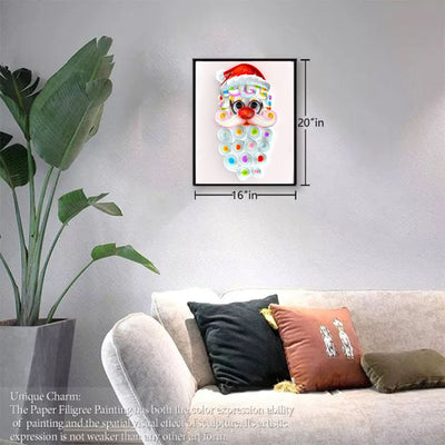Paper Filigree painting Kit -Santa Claus
