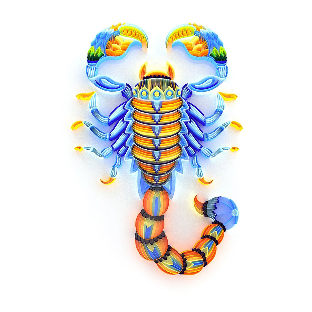 Paper Filigree painting Kit - Scorpion