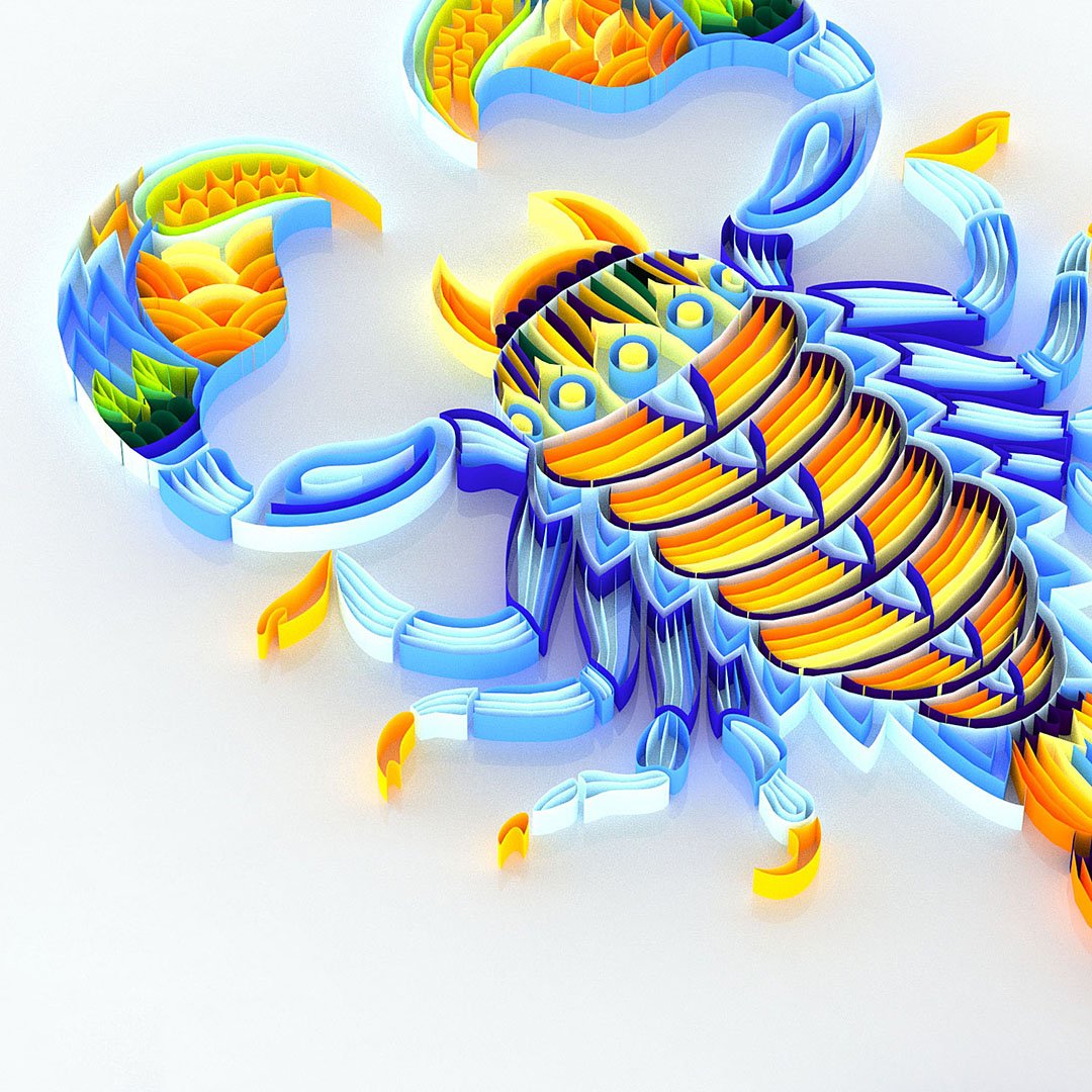 Paper Filigree painting Kit - Scorpion