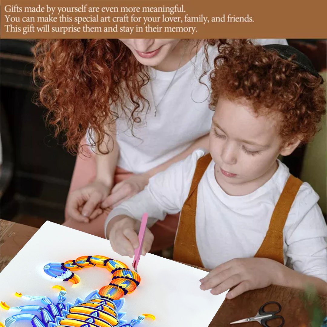Paper Filigree painting Kit - Scorpion