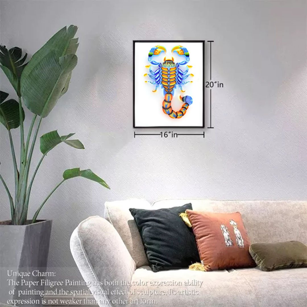 Paper Filigree painting Kit - Scorpion