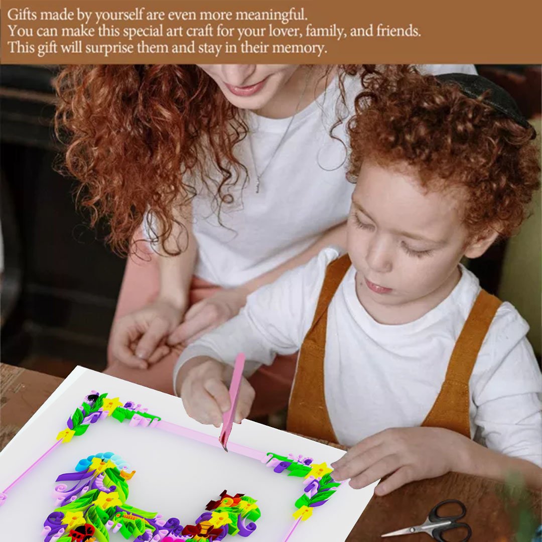 Paper Filigree painting Kit- A-Z letters