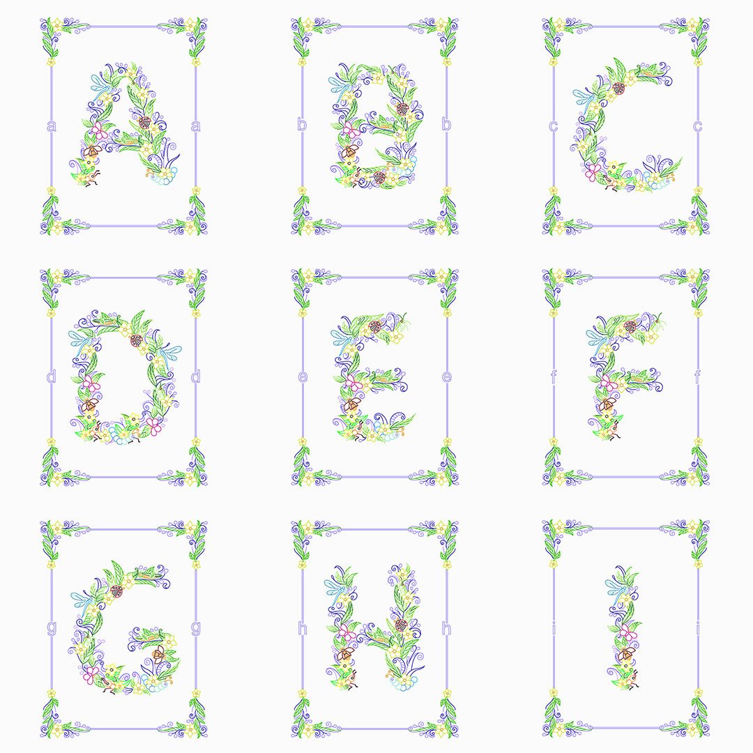 Paper Filigree painting Kit- A-Z letters