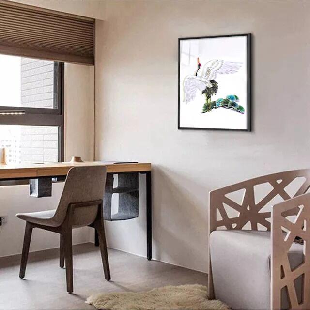 Paper Filigree painting Kit- Red-crowned crane