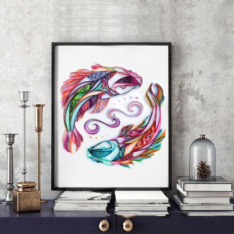 Paper Filigree painting Kit - Fish