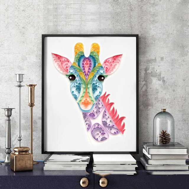 Paper Filigree painting Kit - Giraffe