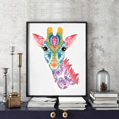 Paper Filigree painting Kit - Giraffe