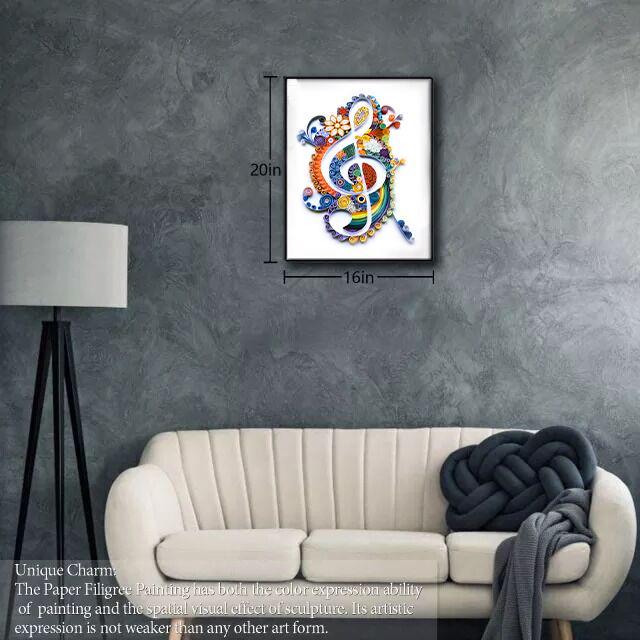 Paper Filigree painting Kit - Musical Note