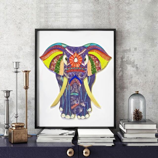 Paper Filigree painting Kit- Elephant