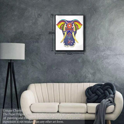 Paper Filigree painting Kit- Elephant