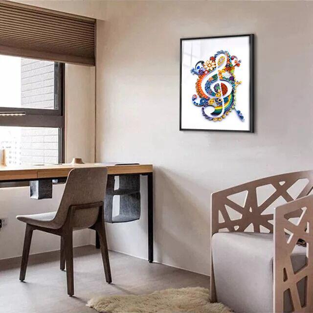 Paper Filigree painting Kit - Musical Note