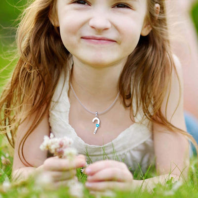 Mother's Day Gift cane necklace with birthstone