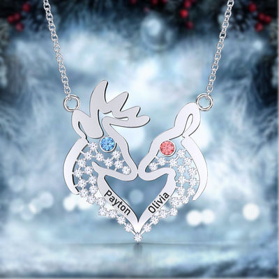 Valentine's Day Gift Custom Name Couple Necklace