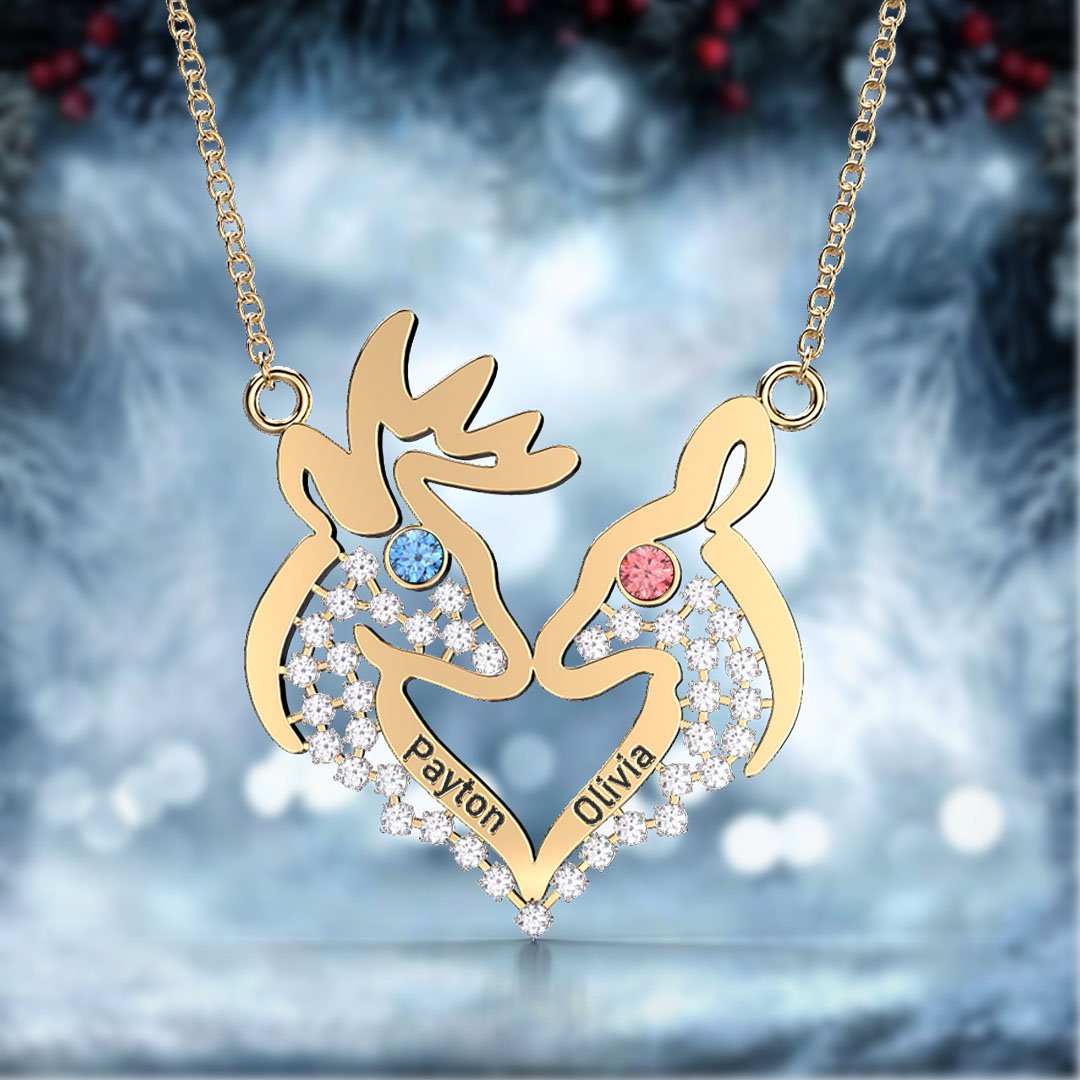 Valentine's Day Gift Custom Name Couple Necklace