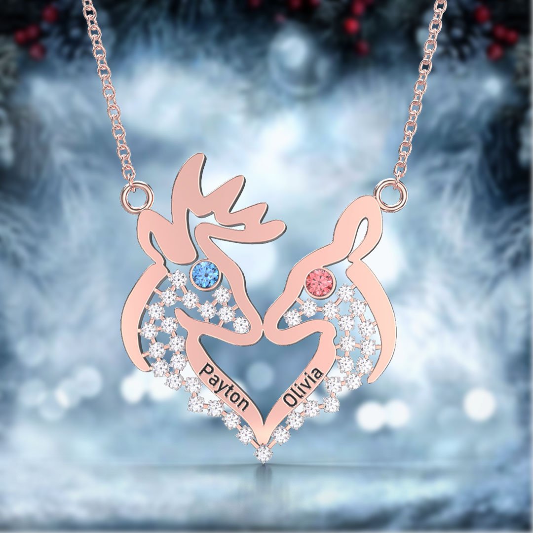 Valentine's Day Gift Custom Name Couple Necklace