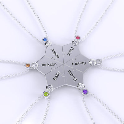 Mother's Day Gift Snowflake puzzle necklace or keychain